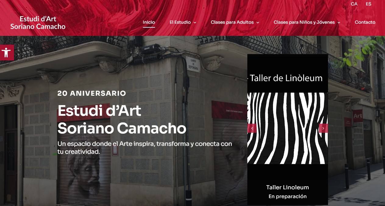 diseño web para estudio de arte