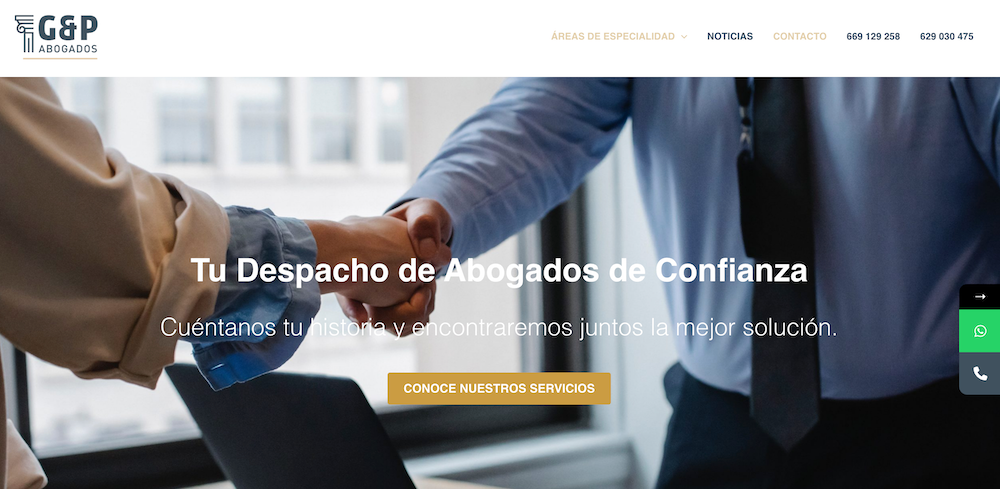 diseño web para despacho de abogados de extranjería en Madrid