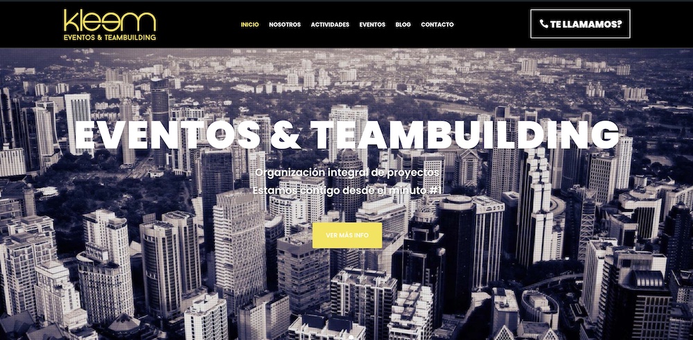 Ver web para empresa de Team Building en Madrid